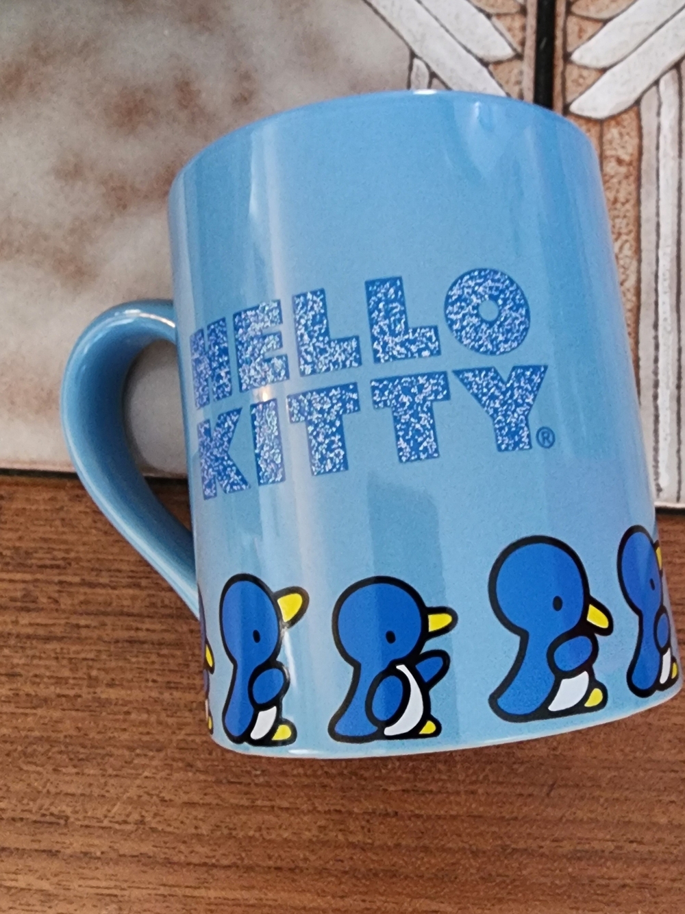 Hello Kitty Sanrio Blue Mug - Cute Penguin Design New